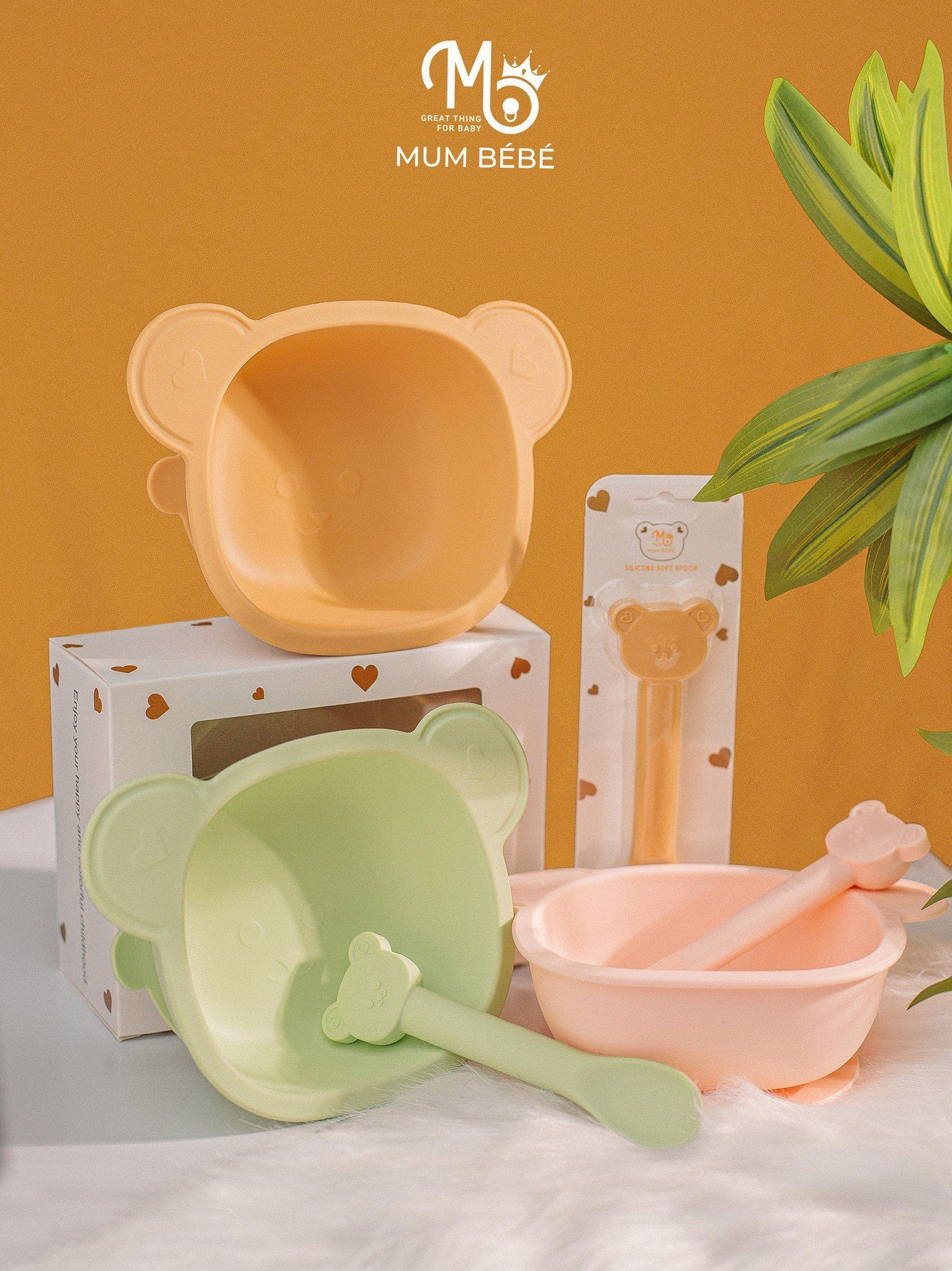  Set Bát Muỗng Gấu Mumbebe 