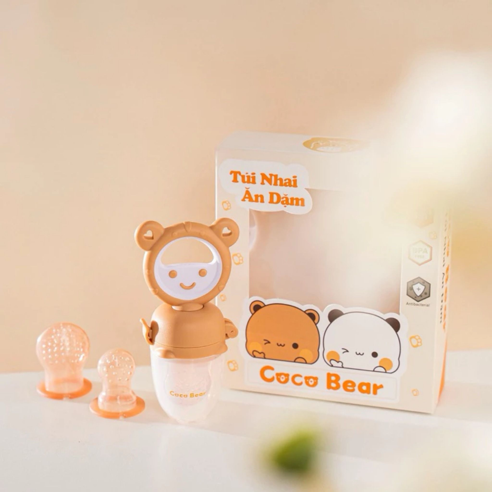  Túi Nhai Coco Bear (3 núm, 6 màu) 