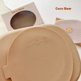  Khay Silicon Coco Bear 4 Ngăn Có Nắp 
