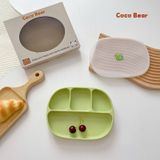  Khay Silicon Coco Bear 4 Ngăn Có Nắp 