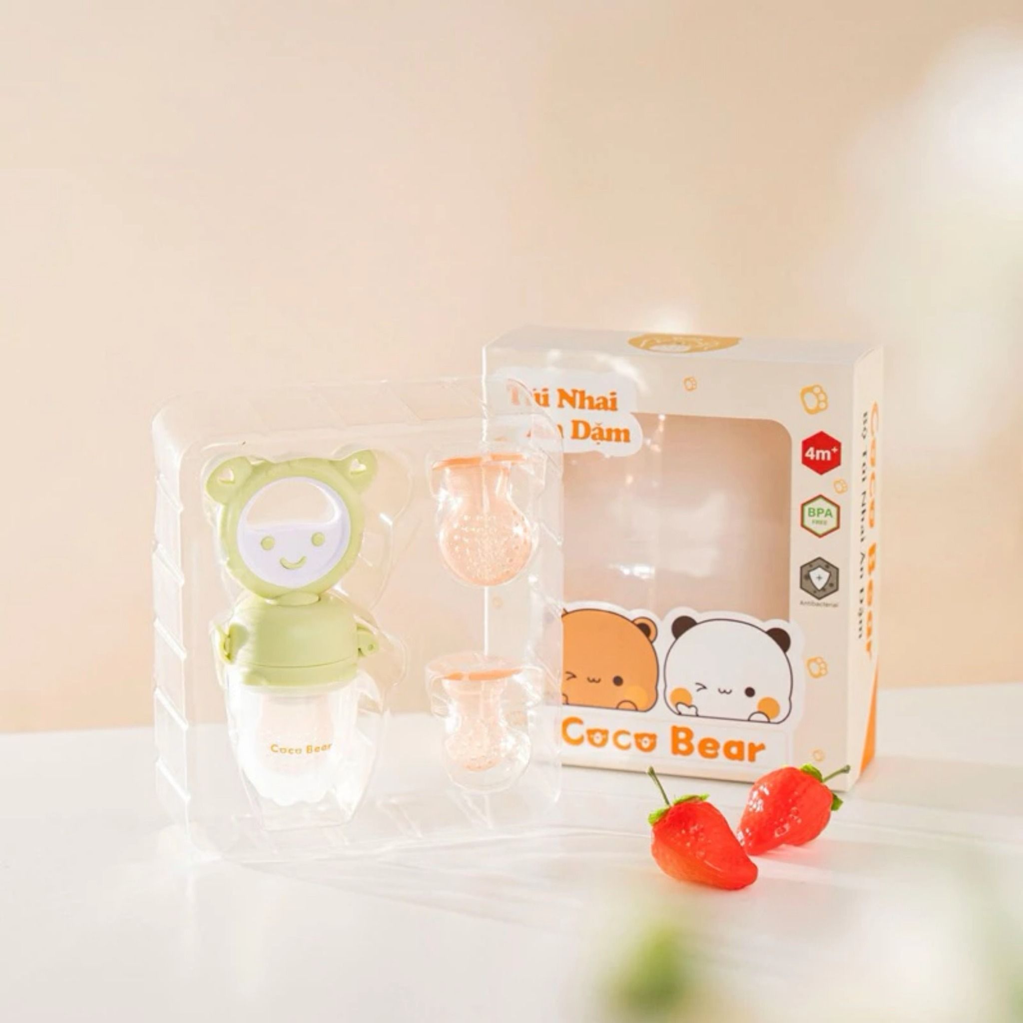  Túi Nhai Coco Bear (3 núm, 6 màu) 