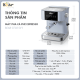 Máy Pha Cà Phê Gia Đình – Máy Pha Cà Phê Espresso Tự Động Bear CF-B15V1 