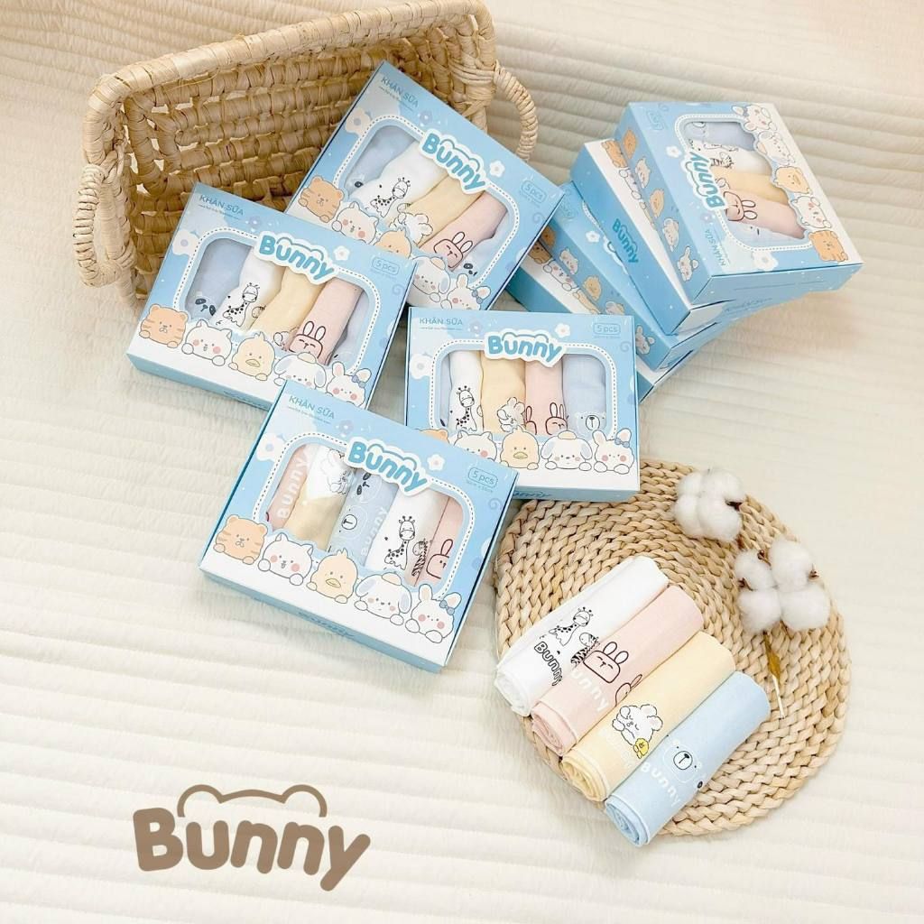  Khăn Sữa Bunny (Sợi Tre) 