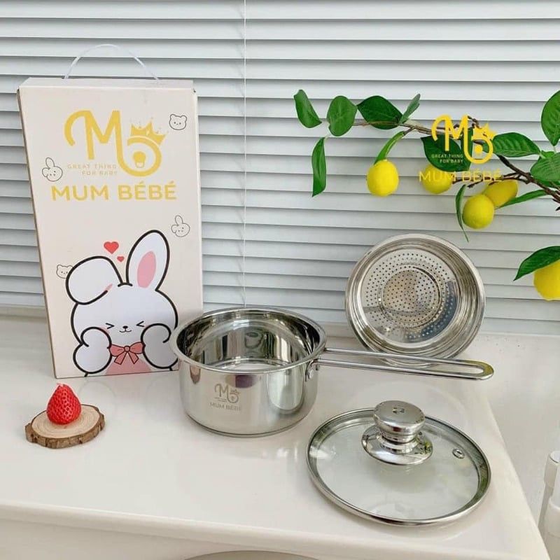  Quánh Bột Inox Mumbebe 14cm (không xửng) 