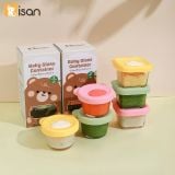  Set 3 Hộp Trữ Đông Thủy Tinh Có Vạch Chia Misan (200ml) 