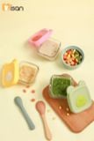  Set 3 Hộp Trữ Đông Thủy Tinh Có Vạch Chia Misan (200ml) 