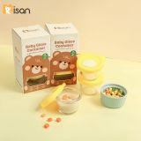  Set 3 Hộp Trữ Đông Thủy Tinh Có Vạch Chia Misan (200ml) 