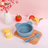  Bát Gấu Silicone Kèm Thìa Misan 