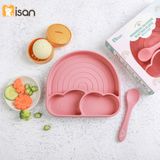  Khay Silicone Cầu Vồng Kèm Thìa Misan 