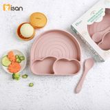  Khay Silicone Cầu Vồng Kèm Thìa Misan 
