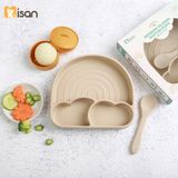  Khay Silicone Cầu Vồng Kèm Thìa Misan 