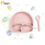  Khay Silicone Cầu Vồng Kèm Thìa Misan 