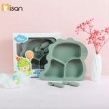  Khay Silicone Khủng Long Misan (Kèm Thìa Dĩa KL) 