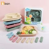  Khay Silicone Khủng Long Misan (Kèm Thìa Dĩa KL) 