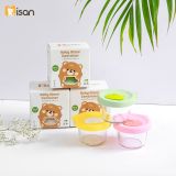  Set 3 Hộp Tròn Trữ Đông Thủy Tinh Có Vạch Chia (110ml) 
