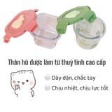  Hũ Thủy Tinh Vuông Nắp Nhựa Có Khóa (230ml) 