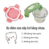  Set 3 Hũ Thủy Tinh Vuông Nắp Nhựa Có Khóa (230ml) 