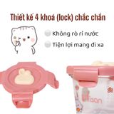 Set 3 Hũ Thủy Tinh Tròn Nắp Nhựa Có Khóa (230ml) 