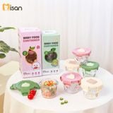  Set 3 Hũ Thủy Tinh Vuông Nắp Nhựa Có Khóa (230ml) 