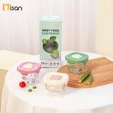  Hũ Thủy Tinh Vuông Nắp Nhựa Có Khóa (230ml) 