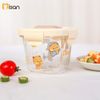  Set 3 Hũ Thủy Tinh Vuông Nắp Nhựa Có Khóa (230ml) 