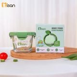  Set 3 Hũ Thủy Tinh Vuông Nắp Nhựa Có Khóa (230ml) 