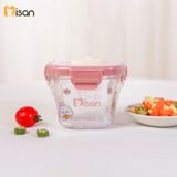  Hũ Thủy Tinh Vuông Nắp Nhựa Có Khóa (230ml) 