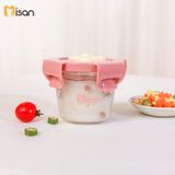  Hũ Thủy Tinh Tròn Nắp Nhựa Có Khóa (230ml) 