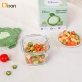  Set 3 Hũ Thủy Tinh Vuông Nắp Nhựa Có Khóa (230ml) 