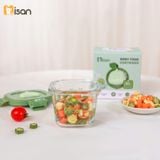  Hũ Thủy Tinh Vuông Nắp Nhựa Có Khóa (230ml) 