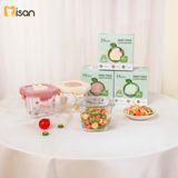  Set 3 Hũ Thủy Tinh Tròn Nắp Nhựa Có Khóa (230ml) 