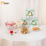  Set 3 Hũ Thủy Tinh Vuông Nắp Nhựa Có Khóa (230ml) 