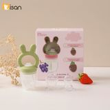  Túi Nhai Silicon Kèm Gặm Nướu Hình Thỏ Misan Có Nút Đẩy Thức Ăn 