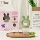  Túi Nhai Silicon Kèm Gặm Nướu Hình Thỏ Misan Có Nút Đẩy Thức Ăn 