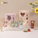  Túi Nhai Silicon Kèm Gặm Nướu Hình Thỏ Misan Có Nút Đẩy Thức Ăn 