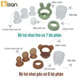  Túi Nhai Silicon Kèm Gặm Nướu Hình Gấu Misan 