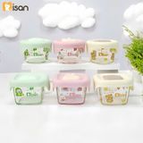  Hũ Thủy Tinh Tròn Nắp Silicon Misan Mẫu Mới 