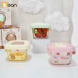  Hũ Thủy Tinh Vuông Nắp Silicon Misan Mẫu Mới 