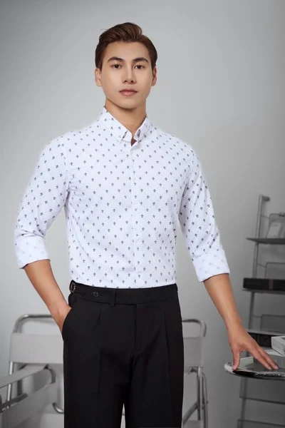  Sơ mi trắng họa tiết - SMC103 - 52 