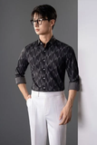  Sơ mi đen ghi họa tiết - SMC167 - 50 