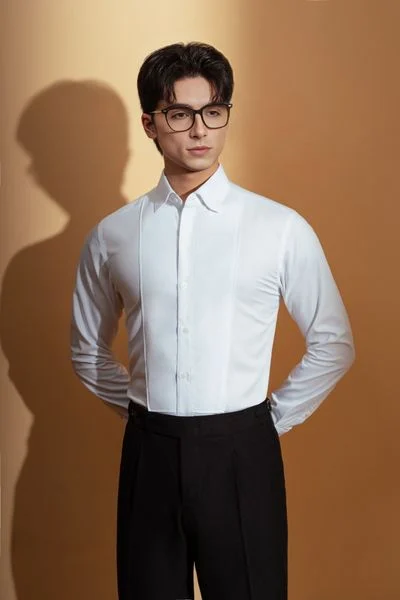  Sơ mi trắng xếp ly gân nổi - TXXL8 