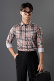  Sơ mi nâu kẻ vuông - SMC168N - 50 
