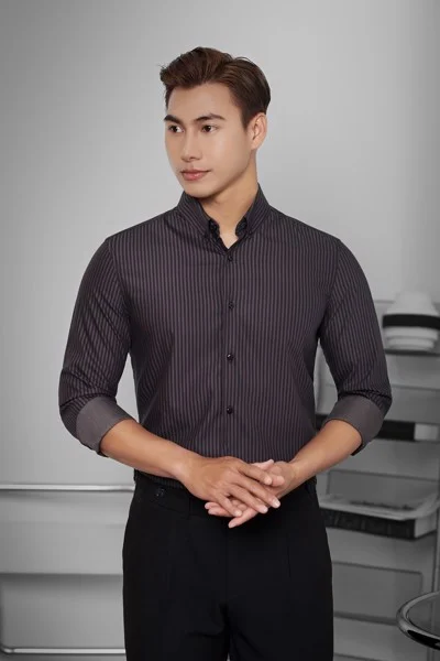  Sơ mi đen kẻ sọc - SMC107 - 52 