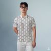  Áo polo ngắn tay trắng sọc họa tiết logo AD - AP187 - 48 