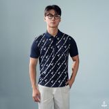  Áo polo ngắn tay xanh sọc đan chéo - AP185 - 48 