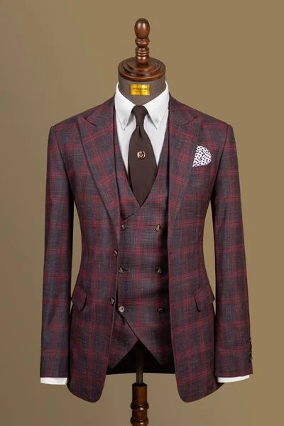  Vest kẻ đỏ - 265 - 52 