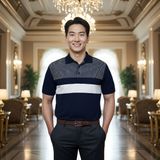  Áo polo kẻ sọc - 39 - Tím than tối 