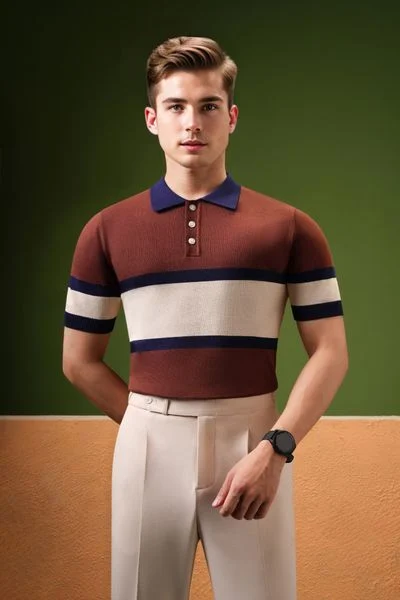  Áo mongtoghi nâu kẻ be - AP157 