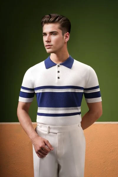  Áo mongtoghi trắng kẻ xanh - AP159 