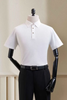  Áo polo ngắn tay trắng vân vuông - AP180T - 48 